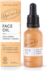Organic Face Oil with Coffee, Rosehip + Jojoba 30Ml - Natural Hydrating Facial Oil - Vitamin C, Rosehip Oil Fades Dark Spots + Sea Buckthorn Keeps Skin Supple - Vegan + Cruelty-Free