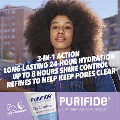 Purifide by Oil Control Mattifying Face Moisturiser for Acne Prone Skin, Face Cream for Oily Skin 50Ml