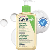 Cerave Hydrating Foaming Oil Cleanser for Normal to Very Dry Skin with Squalane, Triglyceride and 3 Essential Ceramides, for Face and Body