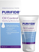 Purifide by Oil Control Mattifying Face Moisturiser for Acne Prone Skin, Face Cream for Oily Skin 50Ml