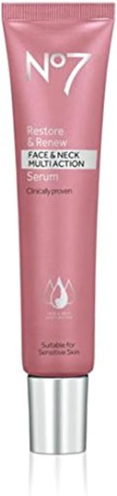 No7 Restore & Renew Face & Neck MULTI ACTION Serum 30Ml