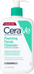 Foaming Cleanser 16 Oz for Daily Face Washing, Normal to Oily Skin