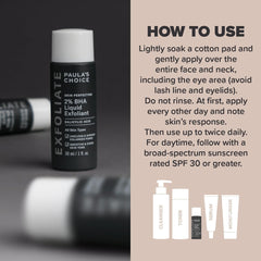 SKIN PERFECTING 2% BHA Liquid Exfoliant - Face Exfoliating Peel Fights Blackheads & Enlarged Pores - for a Healthy Glow - with Salicylic Acid - Combination & Oily Skin - 30 Ml