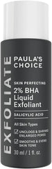 SKIN PERFECTING 2% BHA Liquid Exfoliant - Face Exfoliating Peel Fights Blackheads & Enlarged Pores - for a Healthy Glow - with Salicylic Acid - Combination & Oily Skin - 30 Ml