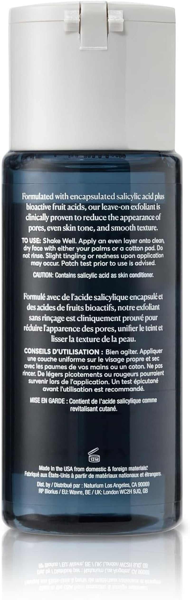 BHA Liquid Exfoliant 2%, Leave-On Face & Skin Care Pore Exfoliant, with Salicylic Acid & Bioactive Fruit Acids | 4.0 FL OZ / 120 ML