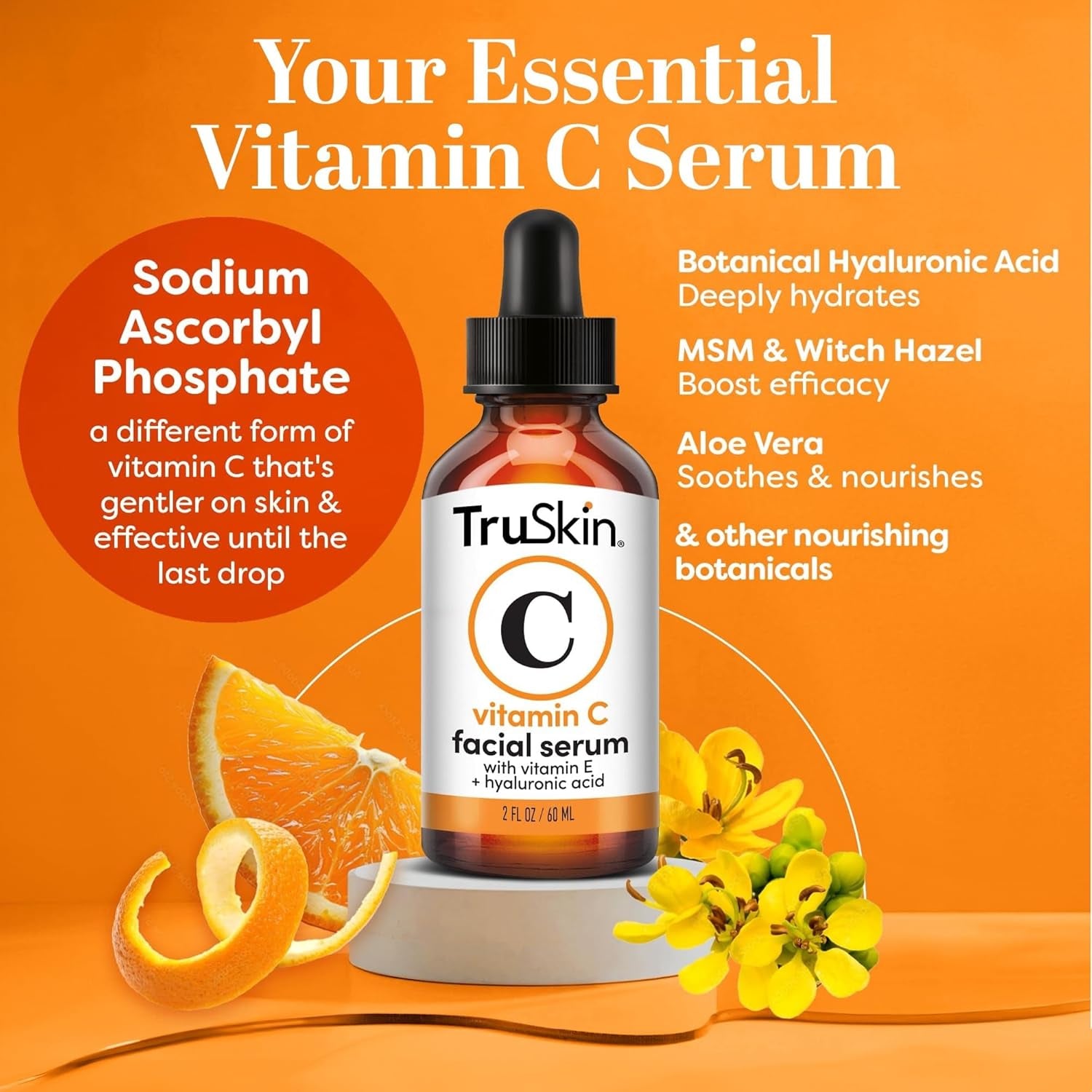 Vitamin C Serum for Face – anti Aging Face Serum with Vitamin C, Hyaluronic Acid, Vitamin E – Brightening Serum for Dark Spots, Even Skin Tone, Eye Area, Fine Lines & Wrinkles, 2 Fl Oz 60 Ml